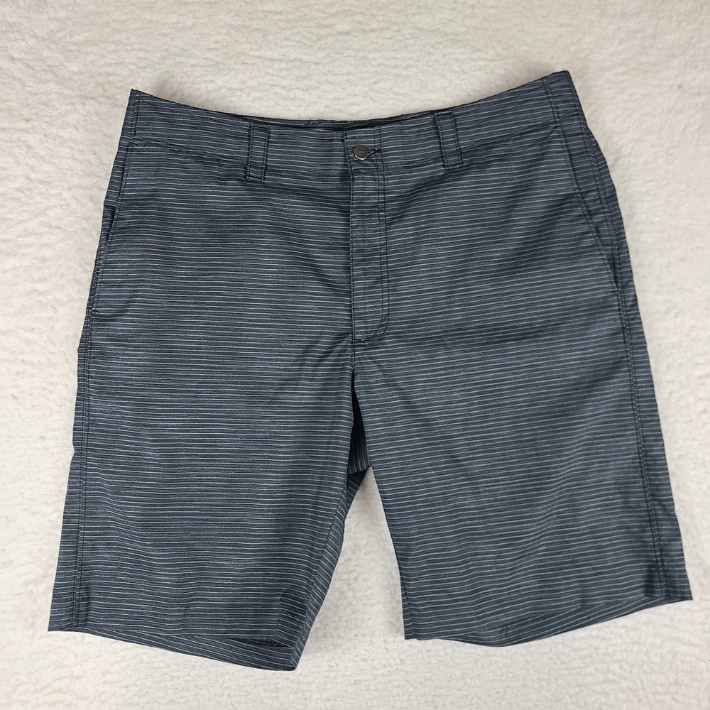 Callaway Shorts Mens 36 Black Gray Striped  10" Inseam‎ Chino Performance Golf